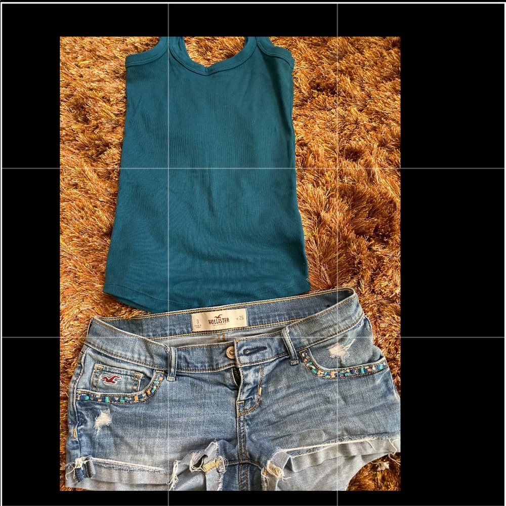 Hollister shorts & Aeropostale shirt